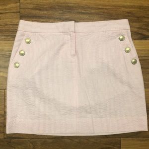 J Crew Pink and White Seersucker Skirt 4